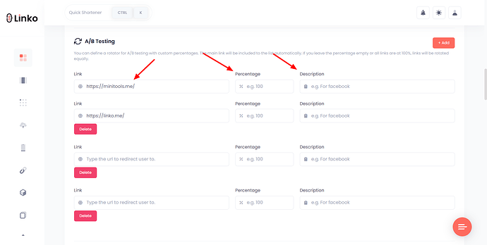 Setting up A/B testing