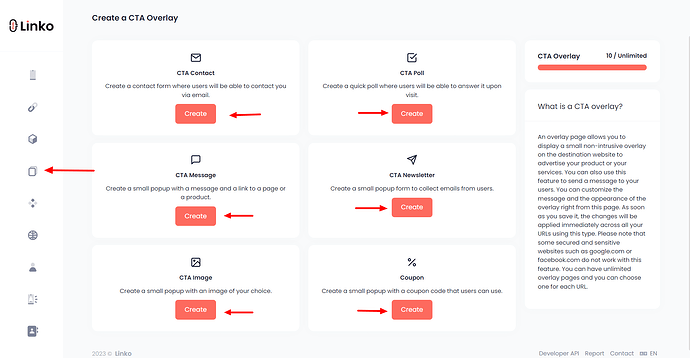 How to create a cta overlay