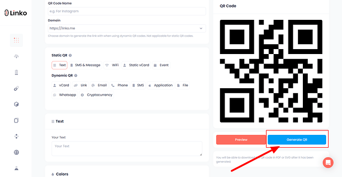 Generate QR Code