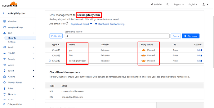 How to enable proxy status at Cloudflare for getting SSL