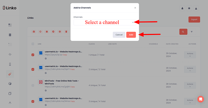 Select a channel