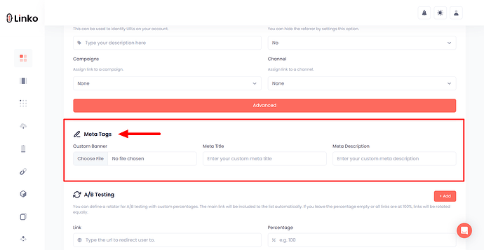 Custom meta tags