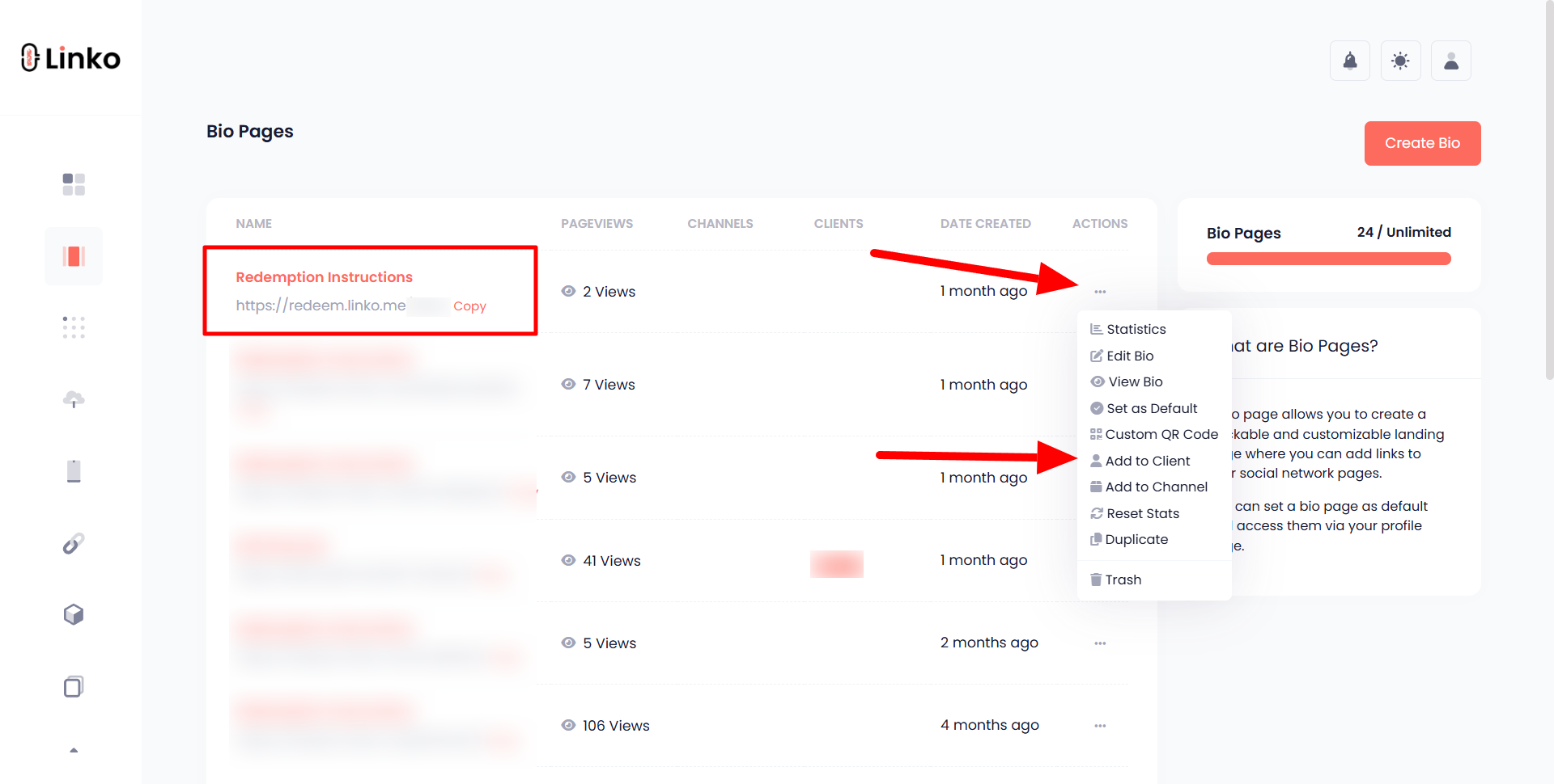 How to use the client portal and bio page editor sharing? - Client ...